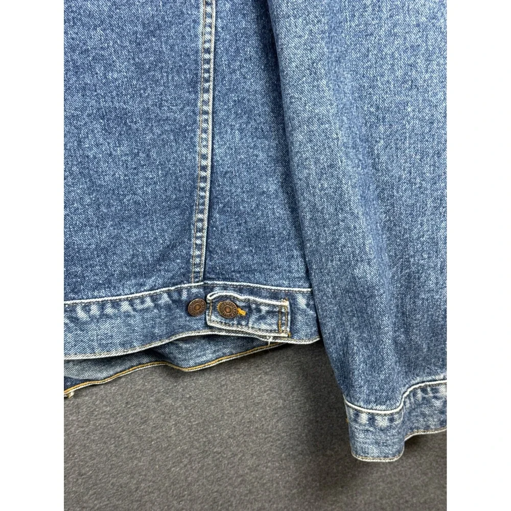 Vintage Levis Denim Trucker Jacket XL Blue Stonewash 90s Relaxed Fit minimalist